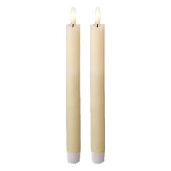 LED WICK DINNER CANDLE WAX WAVE TOP BO INDOOR