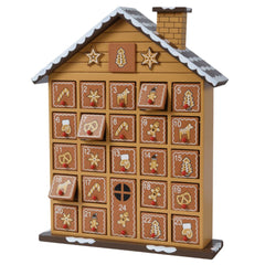 Decoris MDF Advent Calendar 32 x 24.5 x 6cm - Gingerbread House