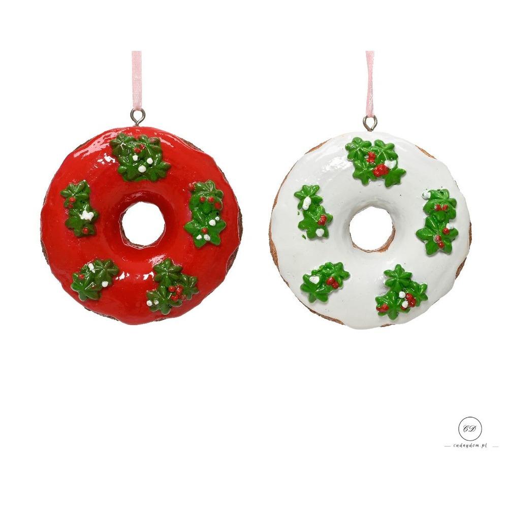 Decoris Hanging Polyresin Donut - 2 Assorted Colours