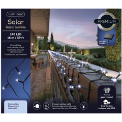 Lumineo Solar Basic Twinkle 240 Lights 18m - Cool White