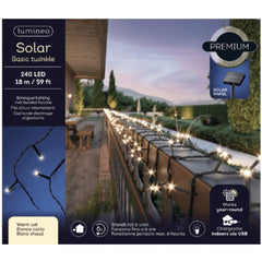 Lumineo Solar Basic Twinkle 240 Lights 18m - Warm White