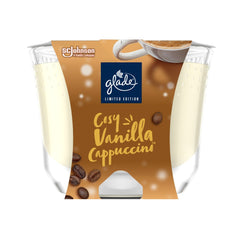 Glade Small Candle 129g Vanilla Cappucino