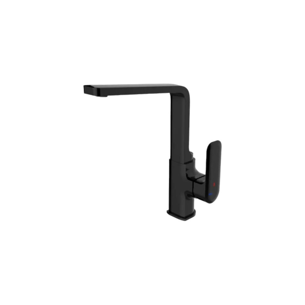 Delinia Kitchen Sink Mixer Tap Remix Single Lever  H28.1Cm Spout Reach 26Cm Black