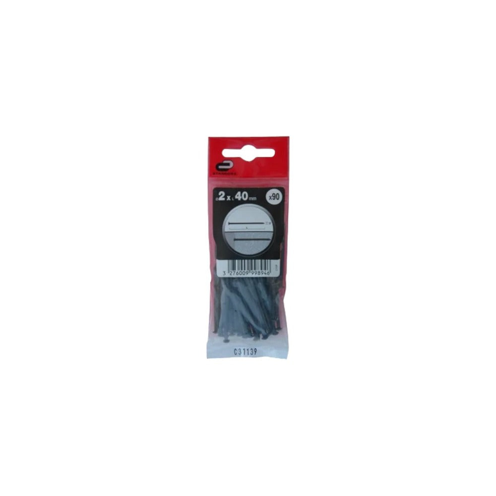 Standers Concrete nails round head hardened steel 2.0x40mm 90pc