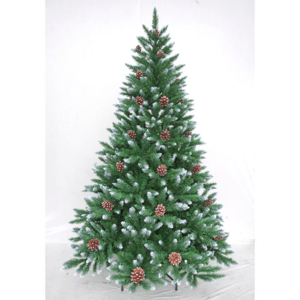 Norway Frosted Christmas Tree with 1367 Tips and Pinecones 2.4m