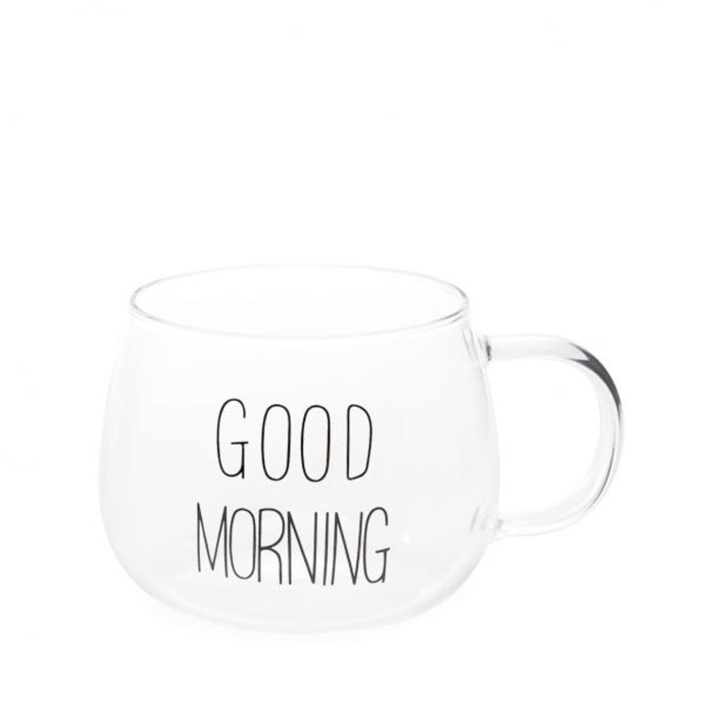 Homla Good Morning Glass Mug Transparant 0.4L