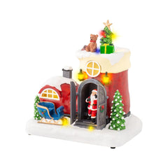 Lumineo BO Plastic Santa Boot Scene 14 x 21 x 23cm