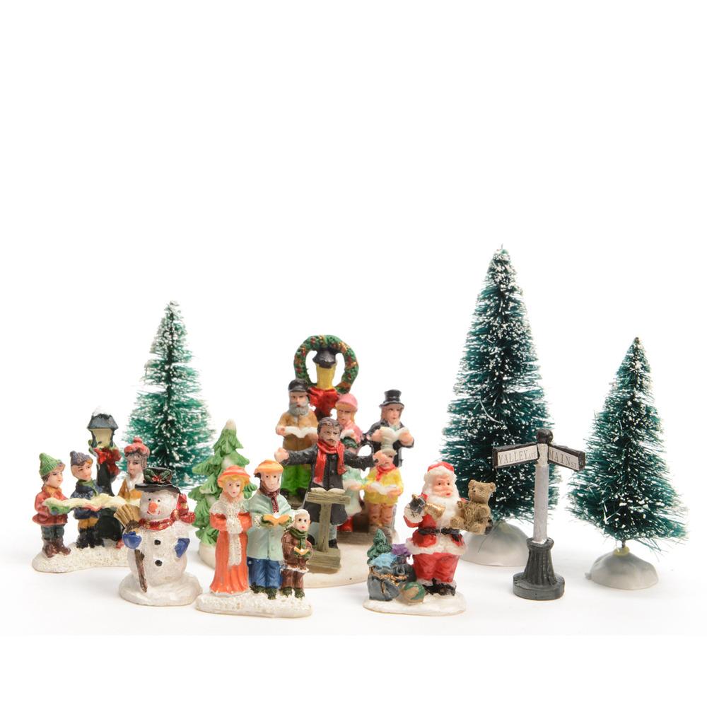 Lumineo Polyresin Village Figurine Set of 9 Pieces - Choir