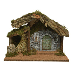 MDF Nativity House with Led 32 X 17 X 27CM