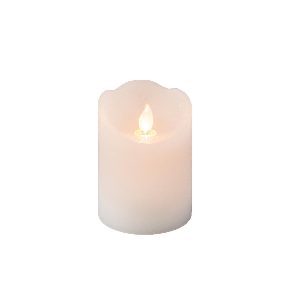 Lumineo BO Led Waving Wax Candle 7.5 x 10cm - White