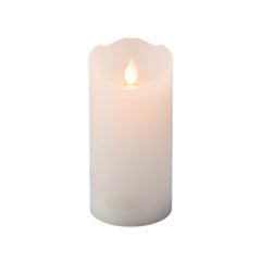 Lumineo BO Led Waving Wax Candle 7.5 x 15cm - White