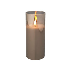 Lumineo BO Led Wax Candle with Flame Effect 7.5 x 17.5cm