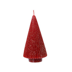 Decoris Paraffin Wax Tree Candle 8.5 x 17cm - Red