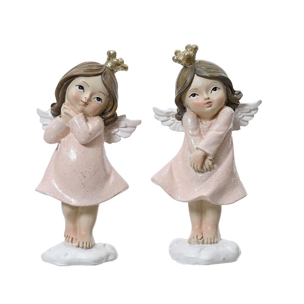 Decoris Polyresin Angel 10cm - 2 Assorted