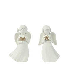 Decoris Polyresin Angel with Gold 11cm - 2 Assorted