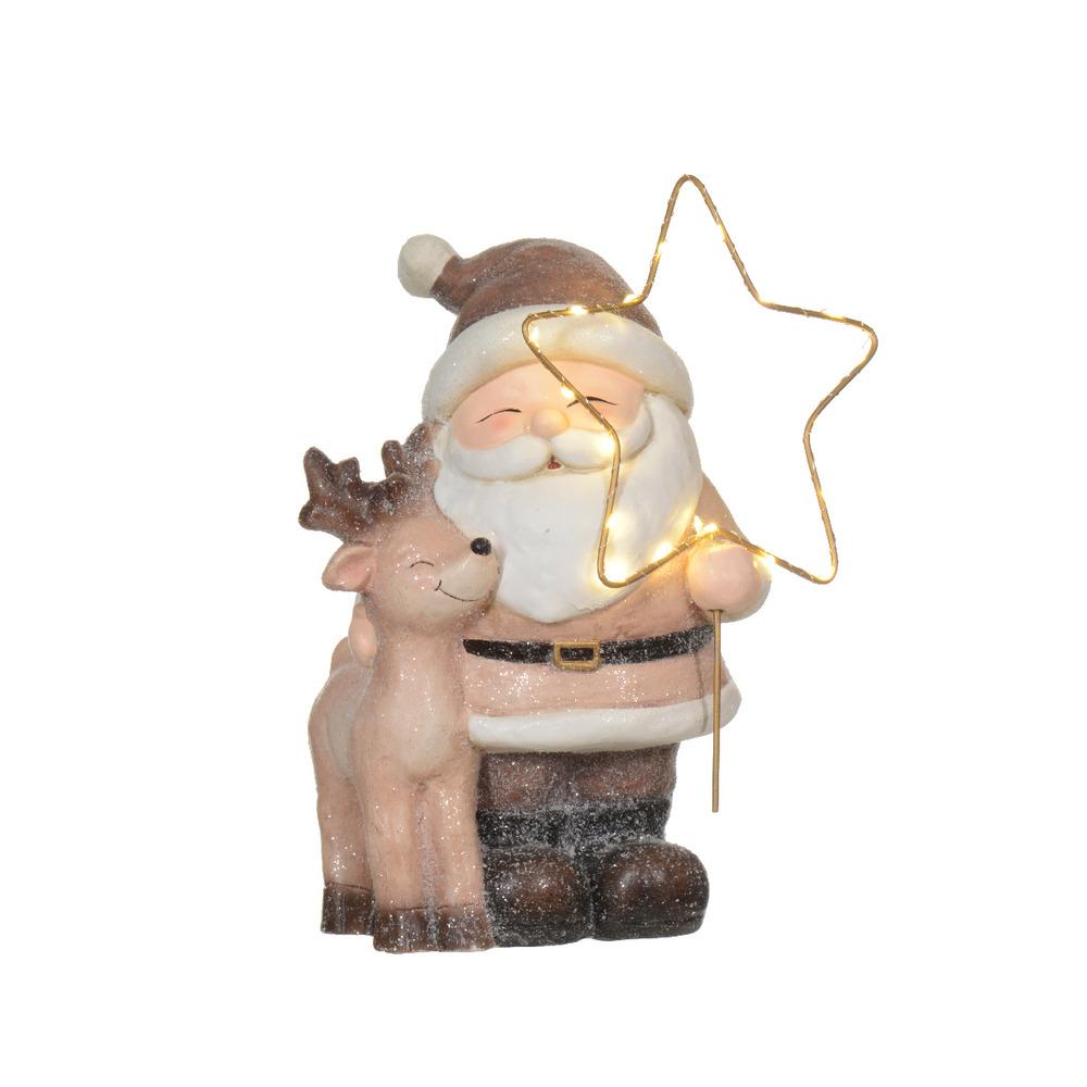 Lumineo BO Micro-Led Magnesium Santa 38cm