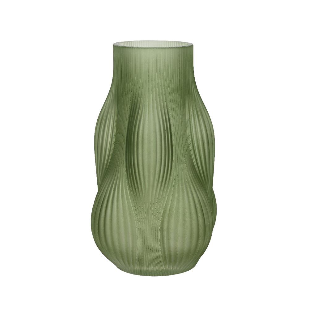 Decoris Glass Opaque Vase 25cm - Rosemary Mint