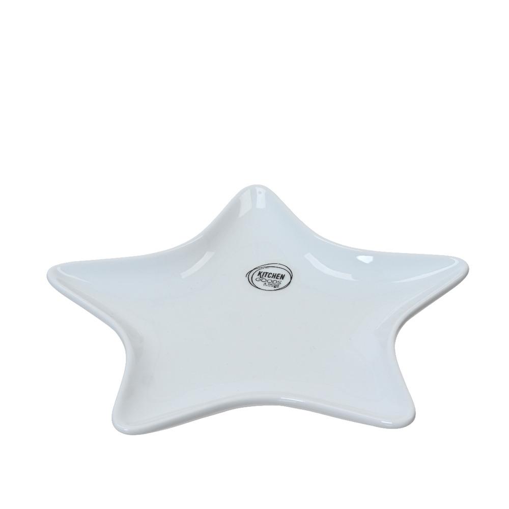 Kitchen Goods Porcelain Plate 21 x 21cm - Star