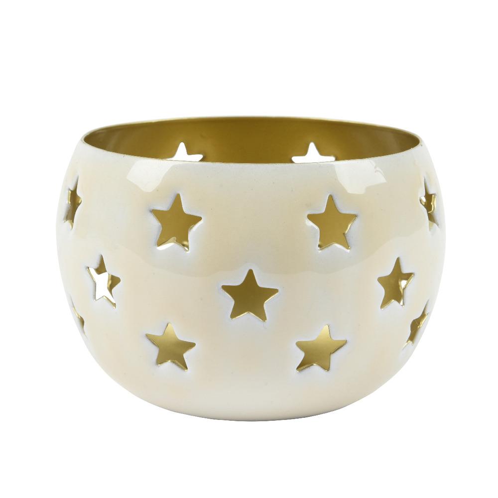 Decoris Iron Tealight Holder with Star Cut-Out 7 x 5cm