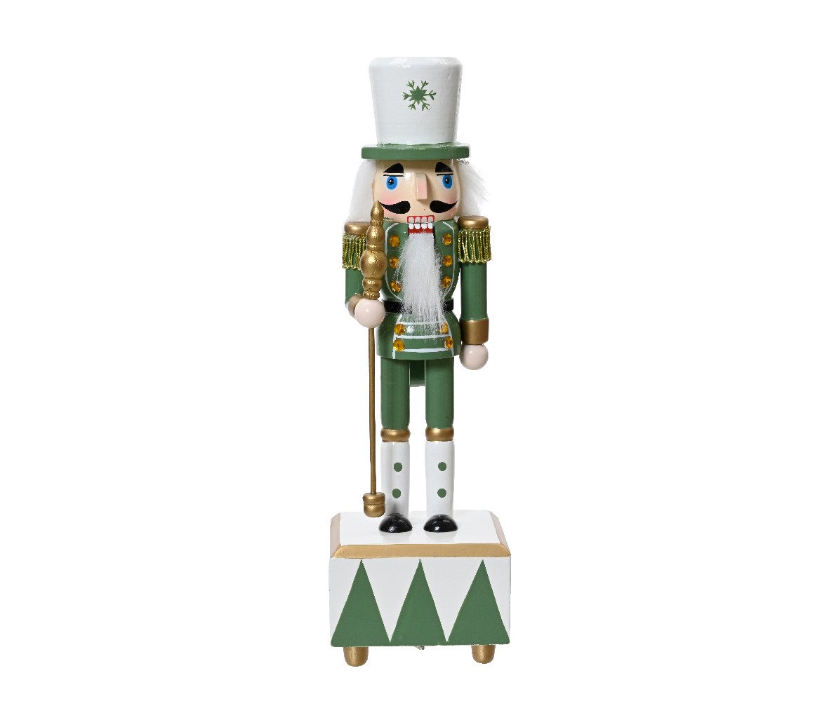 Decoris Firwood Nutcracker with Music Box 30cm - Green