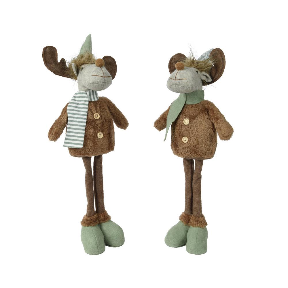 Decoris Polyester Deer 60cm - 2 Assorted Green