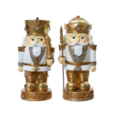 Decoris Polyresin Nutcracker 26cm - 2 Assorted Gold