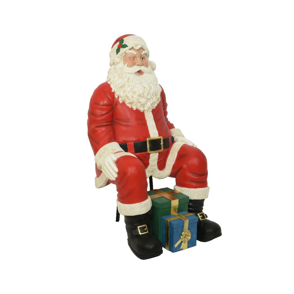 Decoris Polyfibre Sitting Santa 89 x 76 x 137cm