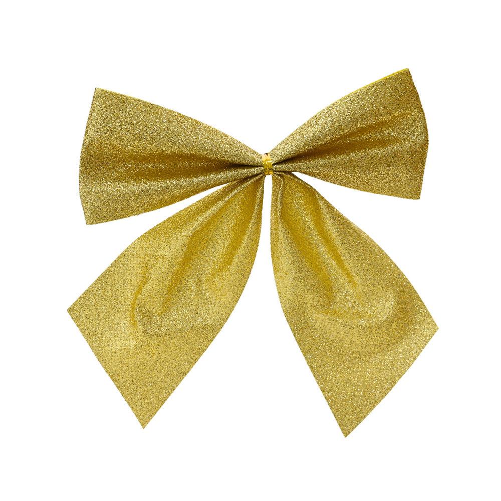 Decoris Clip-On Polyester Bow Set of 2 Pieces - Gold