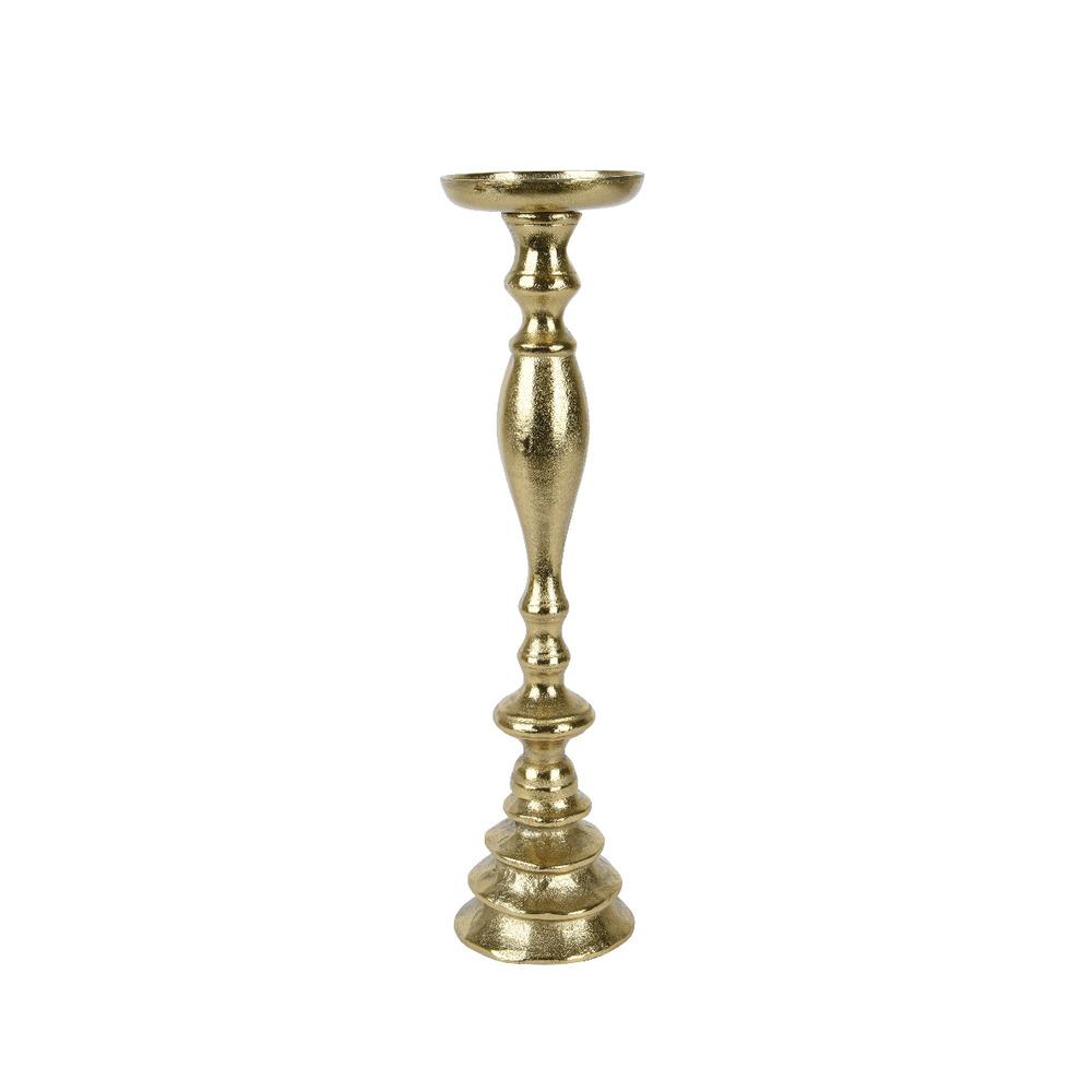 Decoris Aluminium Candleholder 12 x 53cm - Gold