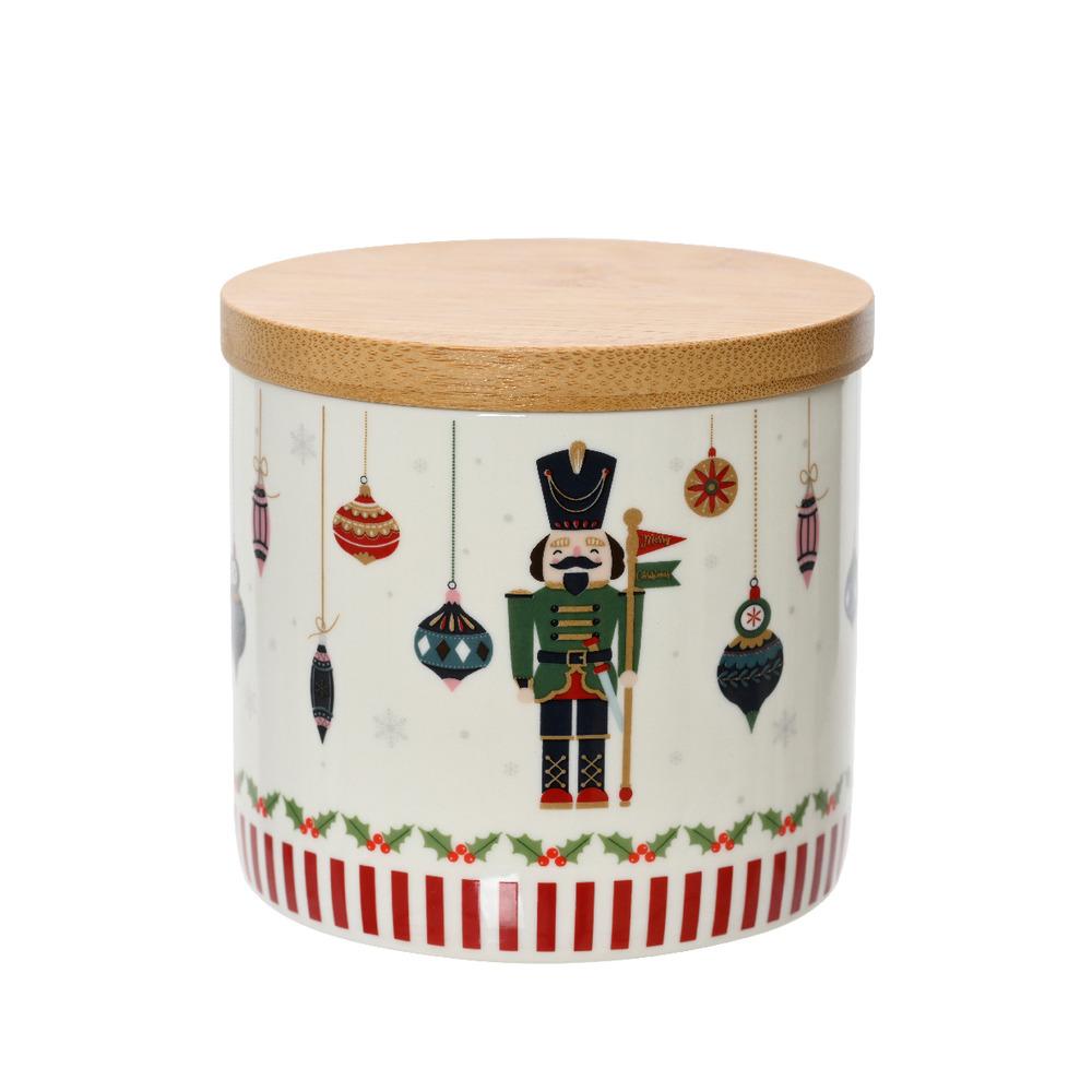 Kitchen Goods Porcelain Storage Jar with Nutcracker Pattern 10 x 8.5cm