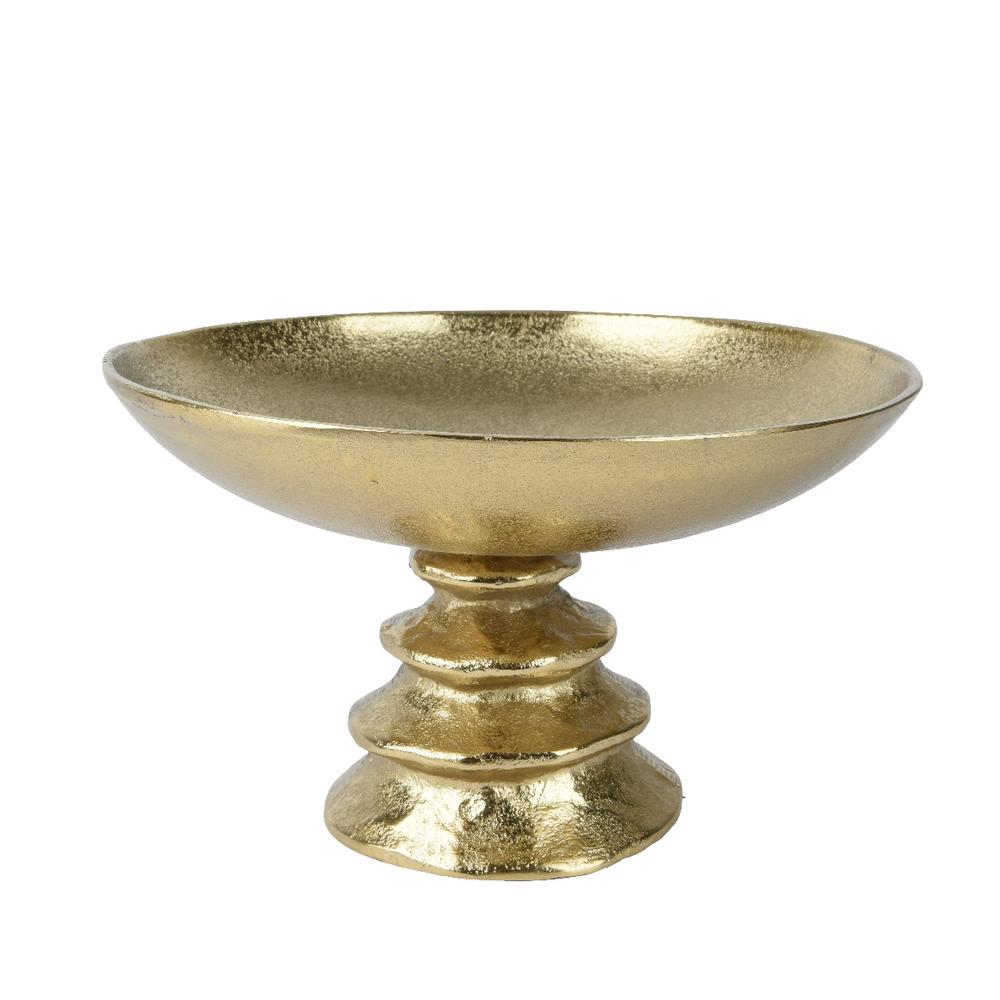 Decoris Aluminium Plate with Stand 28cm - Gold