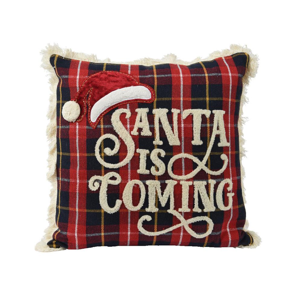 Decoris Cotton Cushion with Text 45 x 45cm - Plaid