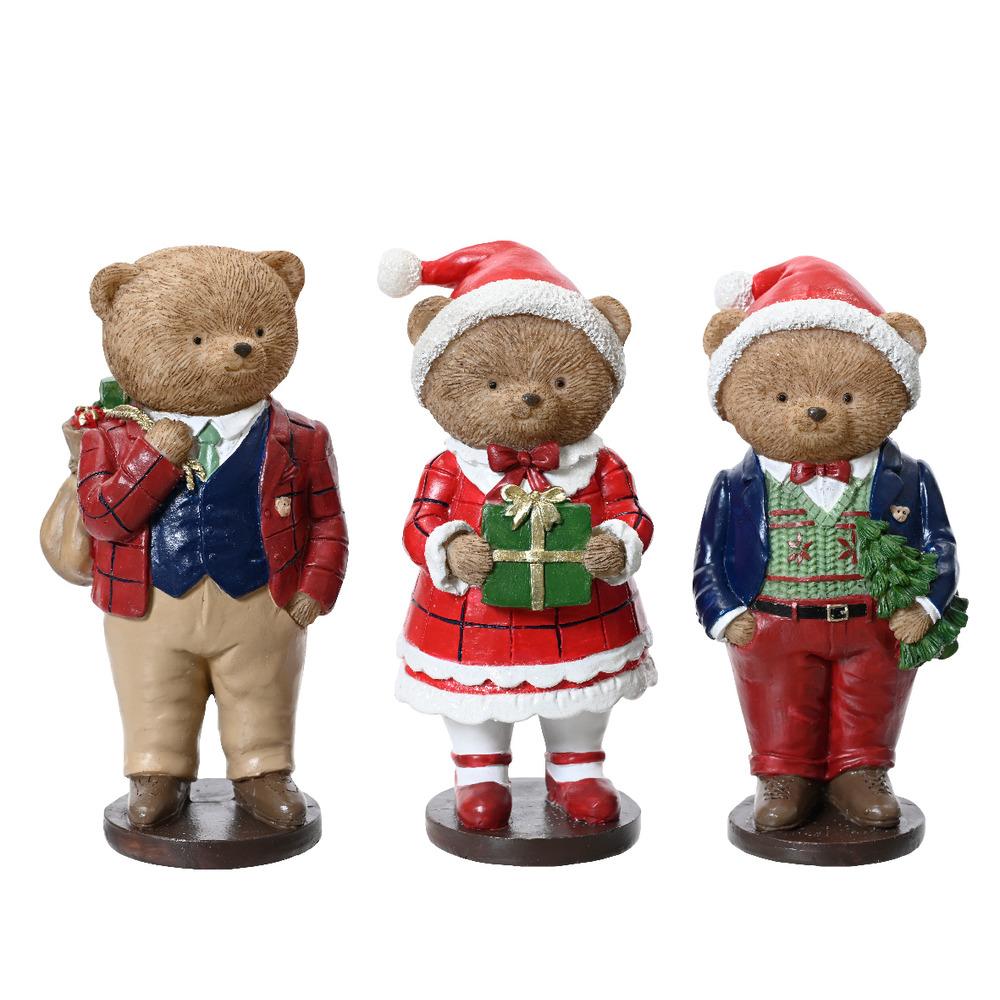 Decoris Polyresin Bear 14.5cm - 3 Assorted