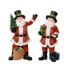 Decoris Polyresin Santa Figure 18cm - 2 Assorted