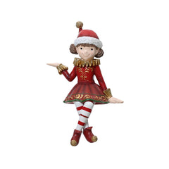 Decoris Polyresin Sitting Girl Elf 58cm