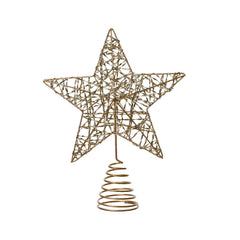 Decoris Iron Star Tree Topper 23cm - Gold