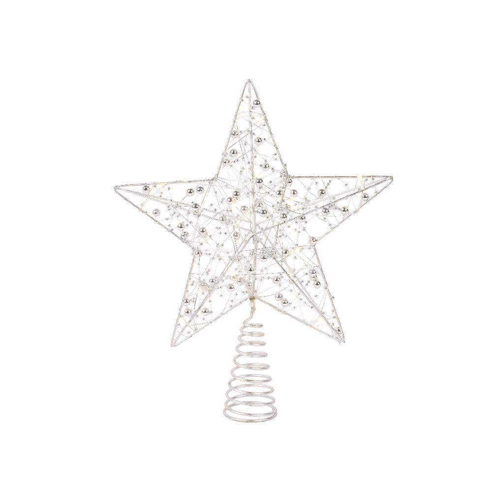 Lumineo BO Led Iron Star Tree Topper 25cm - Warm White