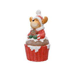 Decoris Magnesium Deer on Cupcake Figure 43cm