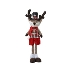 Decoris Polyester Standing Boy Fox 52cm - Red