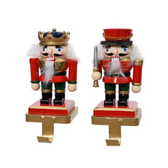 Decoris Pinewood Nutcracker Stocking Holder 17cm - 2 Assorted