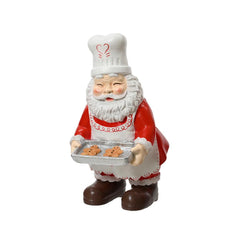 Decoris Polyresin Baking Santa 28cm