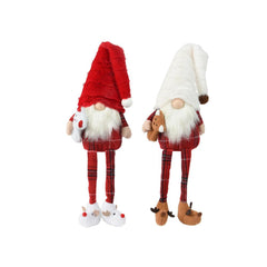 Decoris Polyester Gnome with Dangling Legs 73cm - 2 Assorted Colours