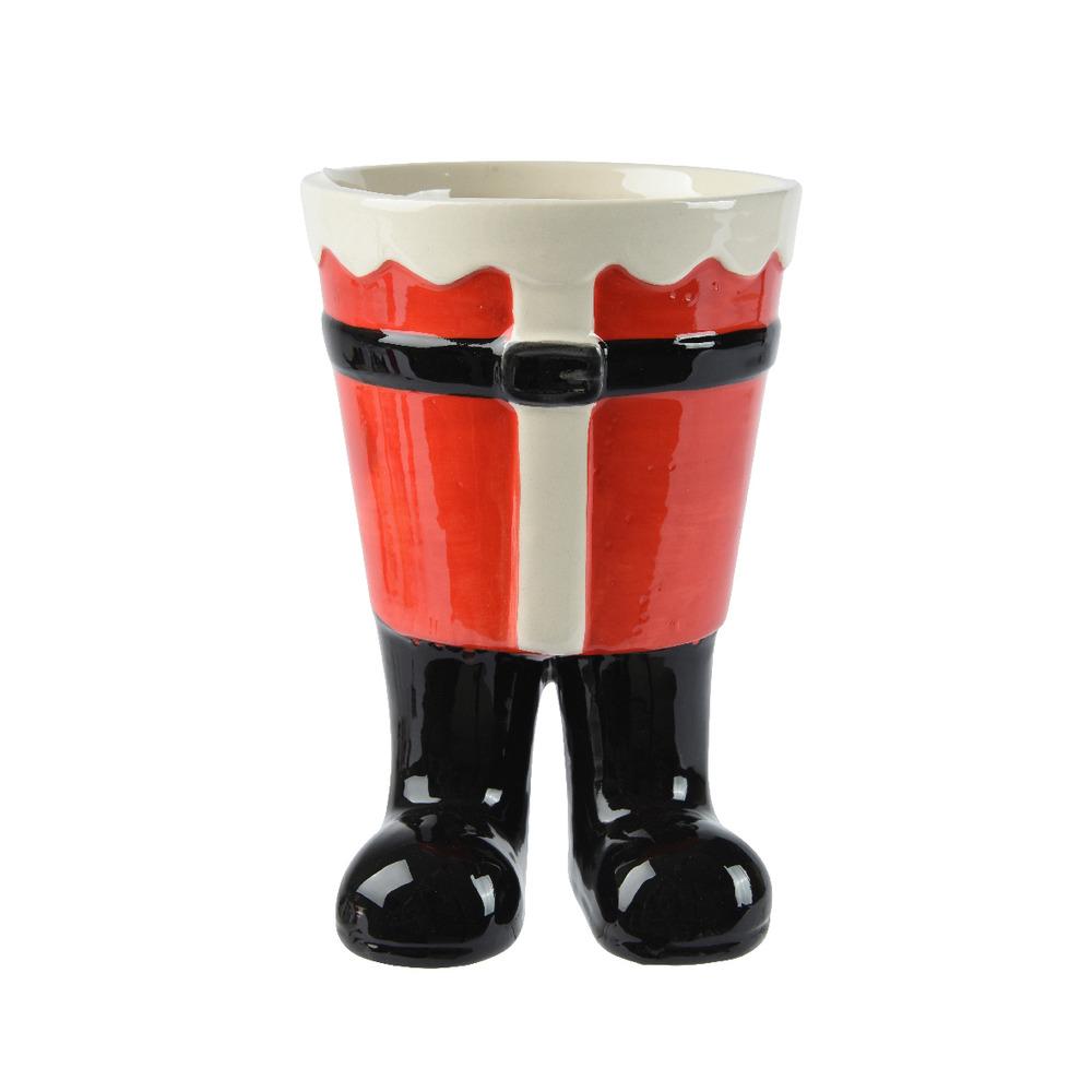 Decoris Dolomite Planter 10 x 16cm - Santa Boots