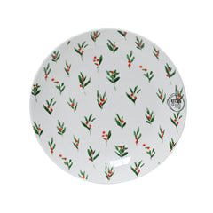 Kitchen Goods Porcelain Plate with Holly 19cm