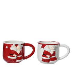 Kitchen Goods Dolomite Mug with Kissing Claus - 2 Assorted